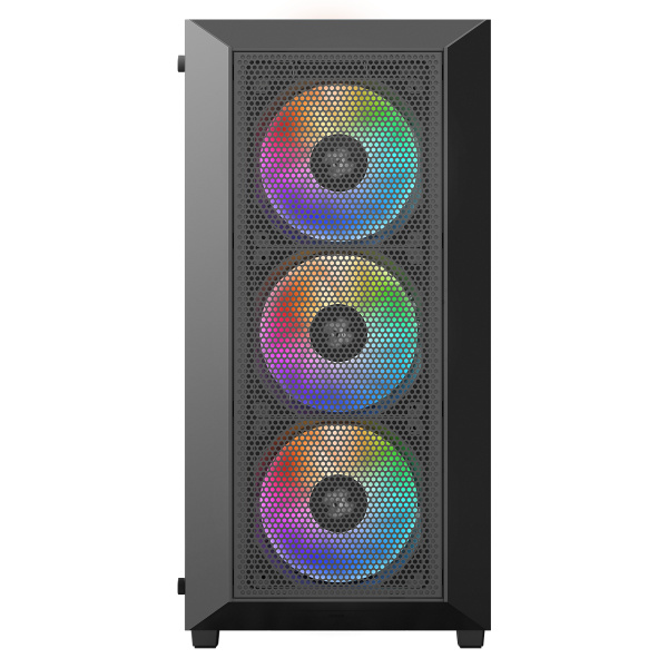 Корпус ATX Б_БП XASTRA A406 4ARGB Black (USB3.0,Audio,TG,черный,4х120мм ARGB)[A406-4FC12A]