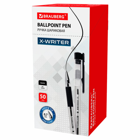 Ручка шариковая BRAUBERG "X-Writer" черная (142404)