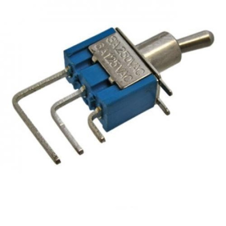 Переключатель тумблерный ON-ON, SPDT, 13.2*7.9мм D6, AC 250в, 3а, MTS-102-C4