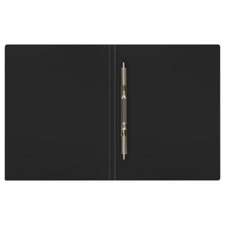 Папка с пружинным скоросшивателем СТАММ А4, 14мм, 500мкм, пластик, черная (ММ-32220)