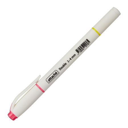 Маркер текстовыделитель Attache "Double" желтый/розовый 1-4 мм (958562)