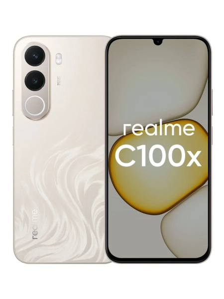 Смартфон Realme C100X 4Гб 256Гб Белый 6.8", IPS, 1520*720, 2*1.8+6*1.6ГГц, 50Мп, 5Мп, 4G, NFC, 8000мАч, And 16