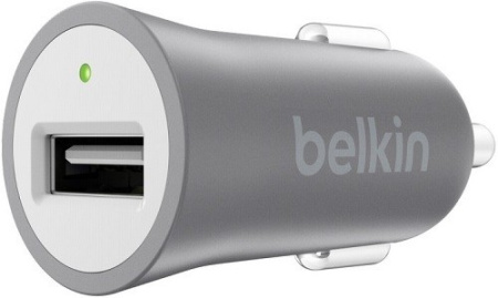 Автомобильное_З\У - USB_2.4A Belkin Universal Car Charger,Grey (F8M730btGRY)