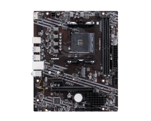 Мат.плата SocAM4 AMD A520 MSI PRO A520M-S (mATX,2DDR4,M.2,PCI-E16,PCI-E,HDMI,PC4600)