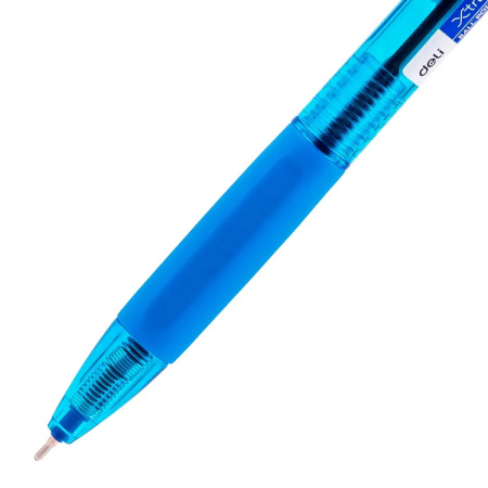 Ручка шариковая DELI "X-tream" синяя, автомат, 0,7мм (EQ21-BL)