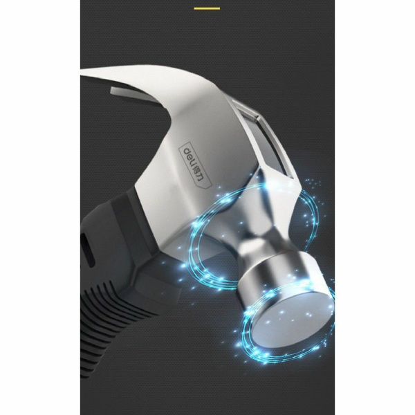 Молоток-гвоздодер Deli DL441008, 250г, 160мм, фиберглассовая рукоять