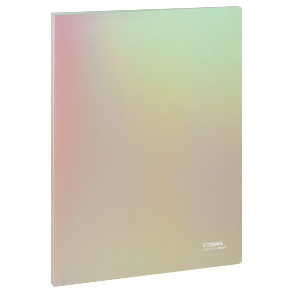 Папка с боковым прижимом СТАММ "Сияние" 17мм, 700мкм, белый (ММ-32004)