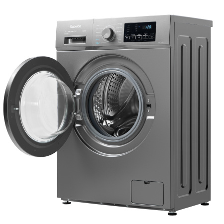 Стиральная машина Бирюса WM-SM712/08 М Металлик 7кг, фронт. загр-ка, отжим 1200об/мин, 12 прог., 85x59,5x44 см, класс А, Inverter
