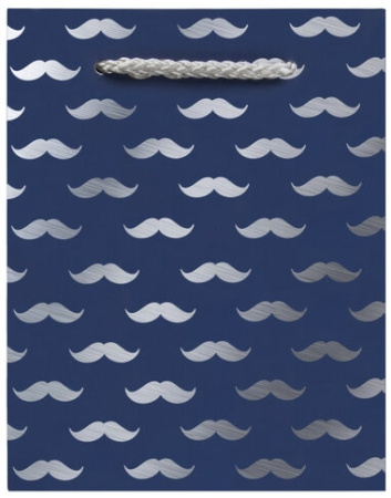 Пакет подарочный "Man Style" 11,4x6,4x14,6см, синий, Золотая Сказка 608243