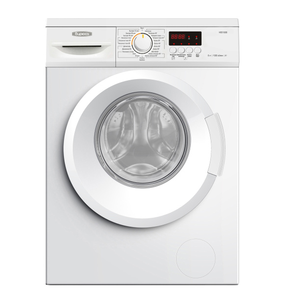 Стиральная машина Бирюса WM-ME610/08 White 6кг, фронт. загр-ка, отжим 1000об/мин, 23 прог., 85x59.5x