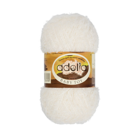 Пряжа ADELIA "BABY TOY" 100% нейлон 1 шт. х 50 г 255 м ± 10 м №01 БЕЛЫЙ