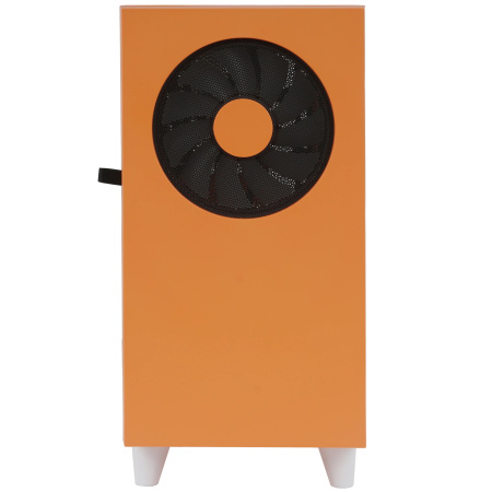 Корпус без блока питания/ Case WIZMAX EM1, Mini-Tower, TG, 1x160mm + 1x120mm LED, 1xUSB-A 3.0 + 2xUSB-A 2.0, mATX, mITX, Woofer Orange (EM1 Woofer Ora