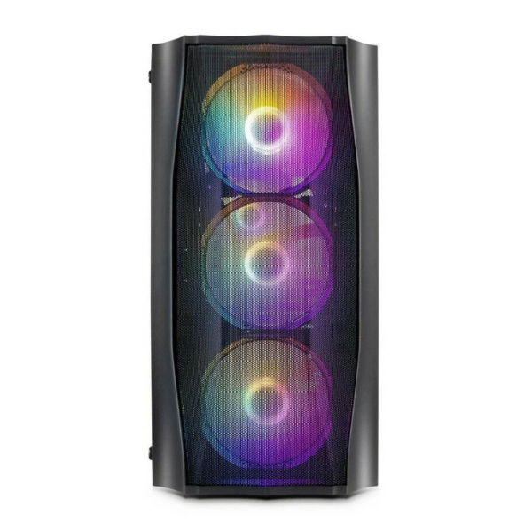Корпус mATX Б_БП 1STPLAYER FIREBASE X3-M Black (USB, Audio, 4x120mm LED, черный)[X3-M-BK-4F1]