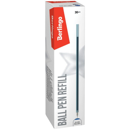 Стержень шариковый 0,4мм. BERLINGO "I-10", синий, 141мм. (CPb_40102)