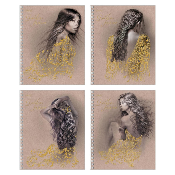 Тетрадь 48л. кл. "Golden lady" Hatber 48Т5лофВ1гр