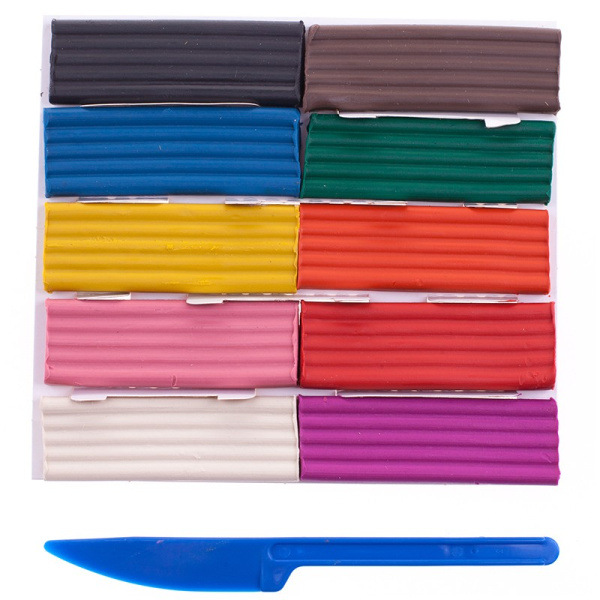 Пластилин 10цв. ГАММА "Юный художник" 140г. со стеком (280044)