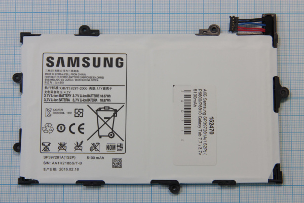 АКБ Samsung SP397281A(1S2P) ( P6800/P6810 Galaxy Tab 7.7 ) 3,7v 5100mAh