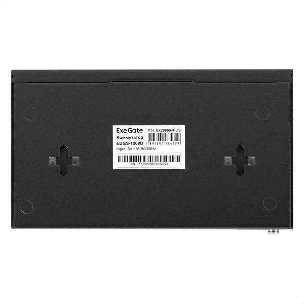 Коммутатор ExeGate EDGS-1008D 8 port 10\100\1000_Mbps  металлический корпус
