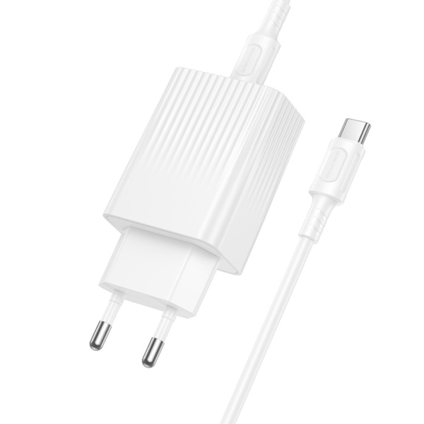Зарядное_устройство - TypeC 20W/3A BOROFONE BAS73A + кабель Type-C-Type-C белый