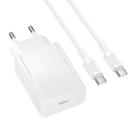 Зарядное_устройство - TypeC 30W BOROFONE BAS75A +кабель Type-C-Type-C белый