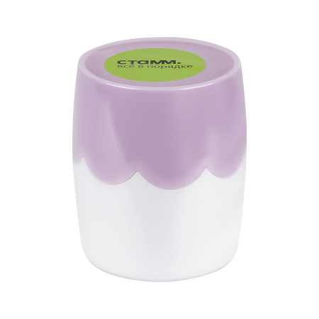 Стакан для ручек СТАММ двухцветная, пастельные цвета, ассорти (ПС-30309) 