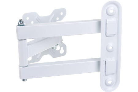 Кронштейн ITECHmount LCD123WHITE белый настенный,для тв,13-32",до 30кг,от стены 60-390мм,с функцией наклона -15° ~ +15° и поворота  -90° ~ +90°,VESA: 