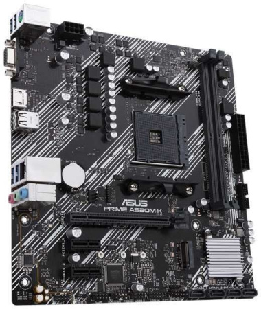 Мат.плата SocAM4 AMD A520 Asus Prime A520M-K (mATX,2DDR4,ECC/non-ECC,M.2,2PCI-E,VGA,DVI,HDMI,PC4600)