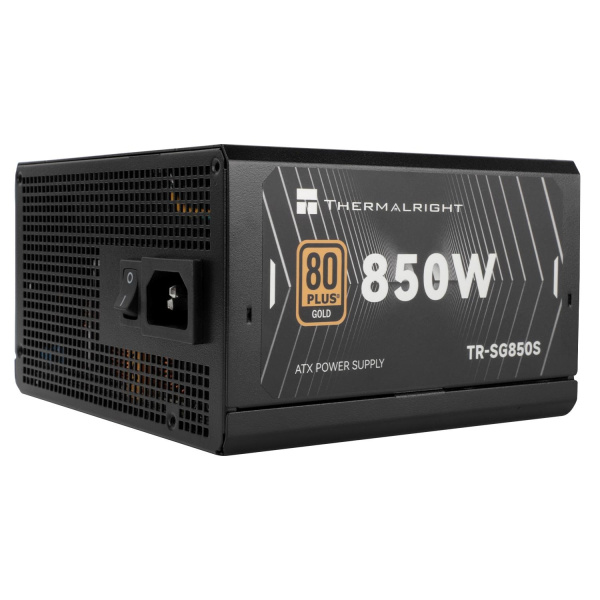 Блок питания 850W/ Power Supply Thermalright, 850W 80+ Gold (ATX, 3.1, PCIe 5.1, Non-modular, 1x24(20+4)pin, 1xCPU 8(4+4)pin, 2xPCIe*2 8(6+2)pin, 5xSATA3, 1x12+4pin (12VHPWR PCIe 5.1 12+4pin 600mm), 3xMOLEX4pin, Active, 120x120mm, 150x140x86mm, APFC, blac