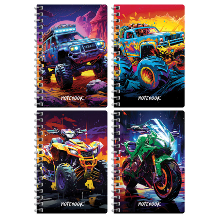 Записная книжка А6 80л. "Bright cars" гребень BG ЗК6гр80 12793