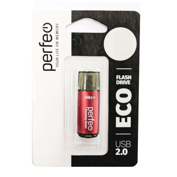 Флеш-накопитель USB2.0 32Gb Perfeo E04 (PF-E04R032ES) красный