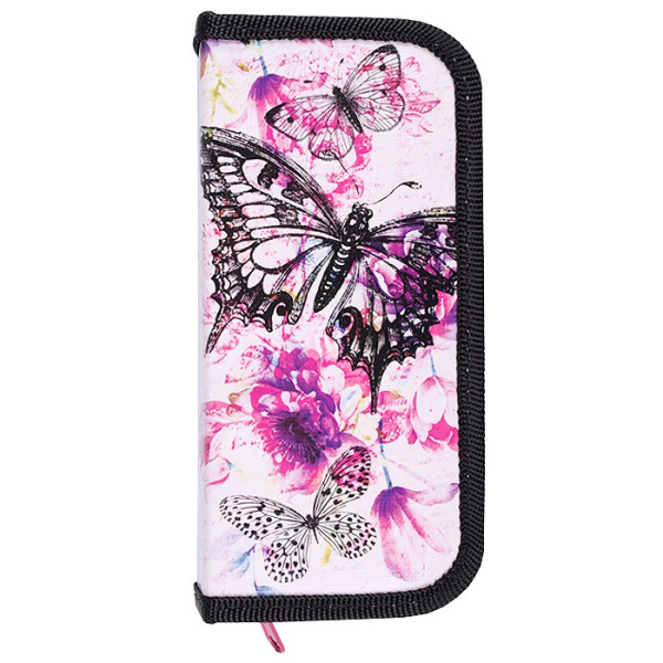 Пенал 2 отделения ПЧЕЛКА "Стильные бабочки" ПО-49