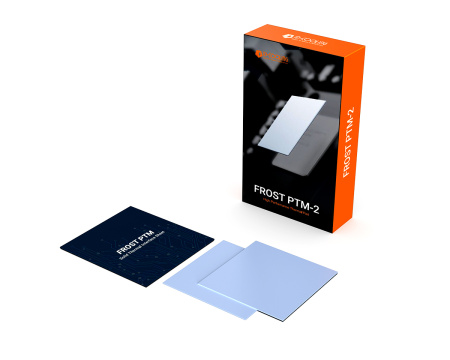Термопрокладка ID-COOLING FROST PTM-2  (40x40x0.2mm, 8.5 W/m-K, Gray) 2шт