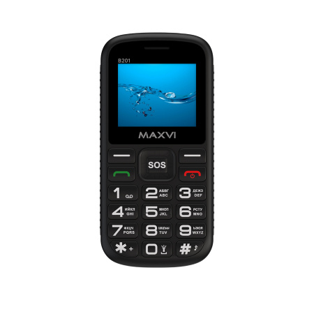 Сотовый Maxvi B201 Black 2sim/2"/320*240/microSD/0.3МП/Bt/1800мАч/моноблок