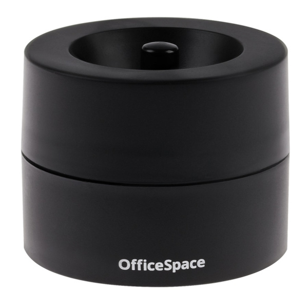 Скрепочница OfficeSpace магнитная черная без скрепок (331462)