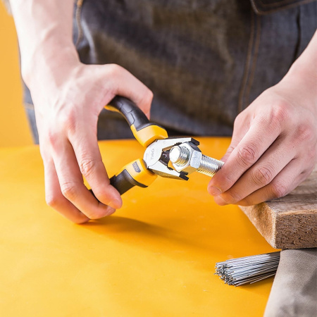 Пассатижи 160мм, Deli DL2006, 54..62HRC, двухкомпонентная рукоять