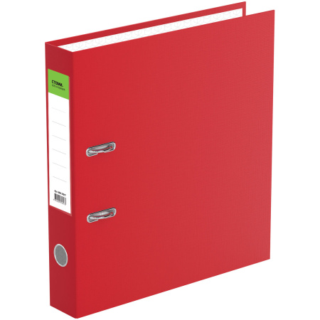 Папка-регистратор 50мм. СТАММ "Стандарт" бумвинил, красная ММ-31817