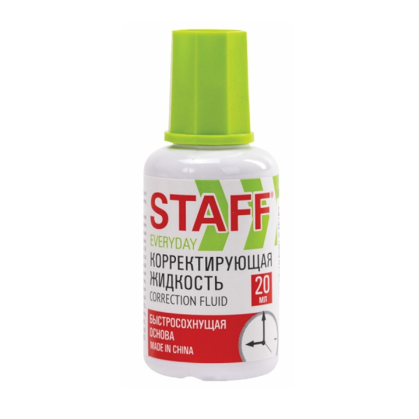 Корректирующая жидкость STAFF 20мл. с кисточкой (228625)