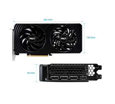 Видеокарта GeForce RTX5060Ti Palit 8Гб Dual  GDDR7,128bit,HDMI,3DP (NE7506T019P1-GB2062D) ret