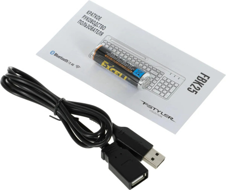 Клавиатура Беспроводная A4Tech Fstyler FBK25 радиус действия до 10м, черный/серый