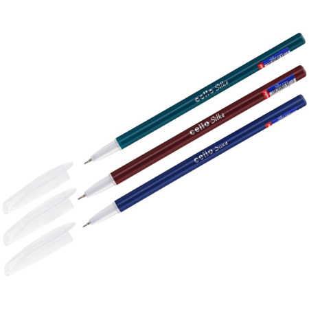 Ручка шариковая Cello "Silke" синяя, 0,7мм,, ассорти 745 