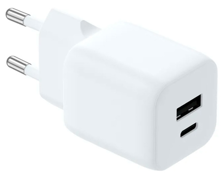 Зарядное_устройство - TypeC+USB 20W GAN PD TFN белый (TFN-WC-20W-3115-WH)