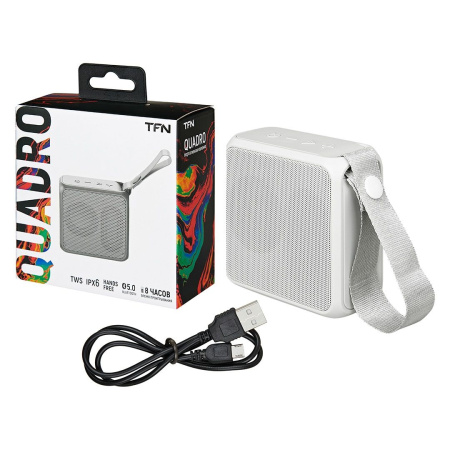 Портативная колонка TFN TWS Quadro, Bluetooth 1x5Вт 1500mAh серый