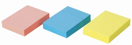 Блок самоклеящийся BRAUBERG 38*51мм. 100л., 12штук, 3 цвета (111345)