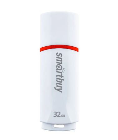 Флеш-накопитель USB2.0 32Gb SmartBuy Crown Белый SB32GBCRW-W