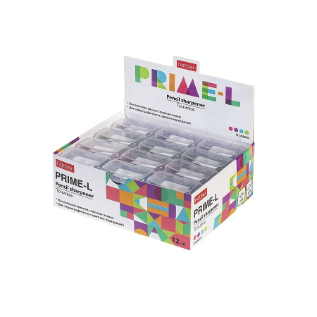 Точилка Hatber "PRIME-Ll" 2 отверстия, ассорти (BS_078199)