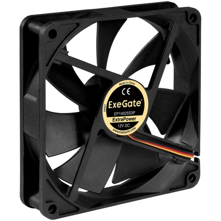 Кулер в корпус 140x140x25 ExeGate ExtraPower EP14025S3P [EX241638RUS](sleeve,3pin,1600rpm)