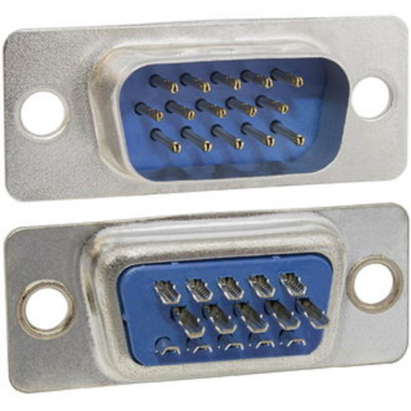 Разъем DB-15 3 ряда (VGA), вилка, на кабель, DHS-15M