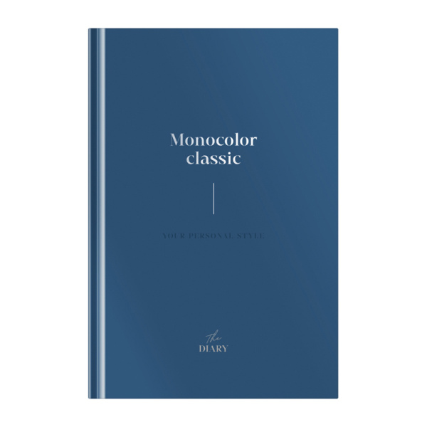 Ежедневник OfficeSpace  А5  136л. недат.,  "Моноколор. Dark Azure", матовая ламинация  (Ен5т136_4628