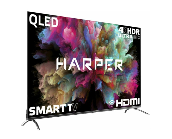 Телевизор 65" Harper 65Q850TS 3840x2160/HDMI,USB/DVB-T2/WiFi/SmartTV/-/Черный UHD 4K QLED