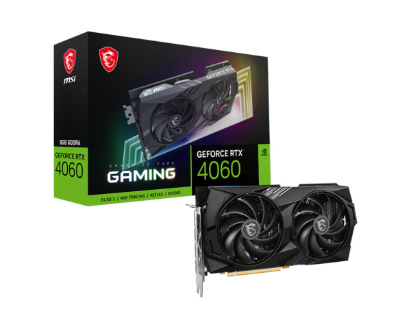 Видеокарта GeForce RTX4060 MSI 8Гб GAMING GDDR6,128bit,HDMI,3DP (RTX 4060 GAMING 8G) ret